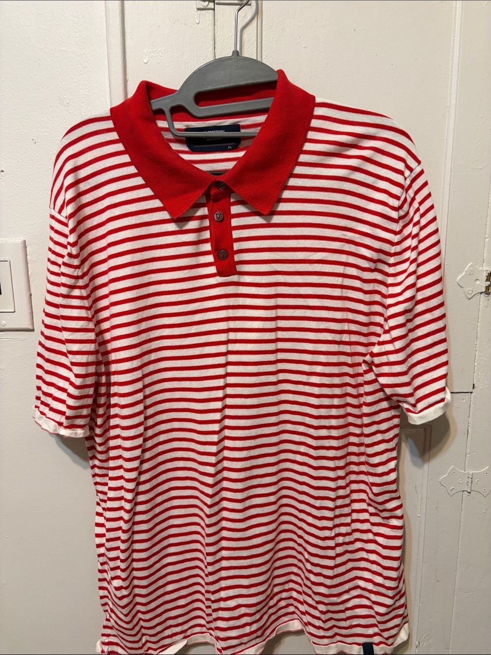 Vilebrequin Collection Men’s Striped Polo Shirt Red/White Size XL